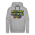 MY LIVING TESTIMONY IS LIT - GRAFFITI HOODIE - heather grey