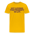 MY TESTIMONY IS LIT - sun yellow